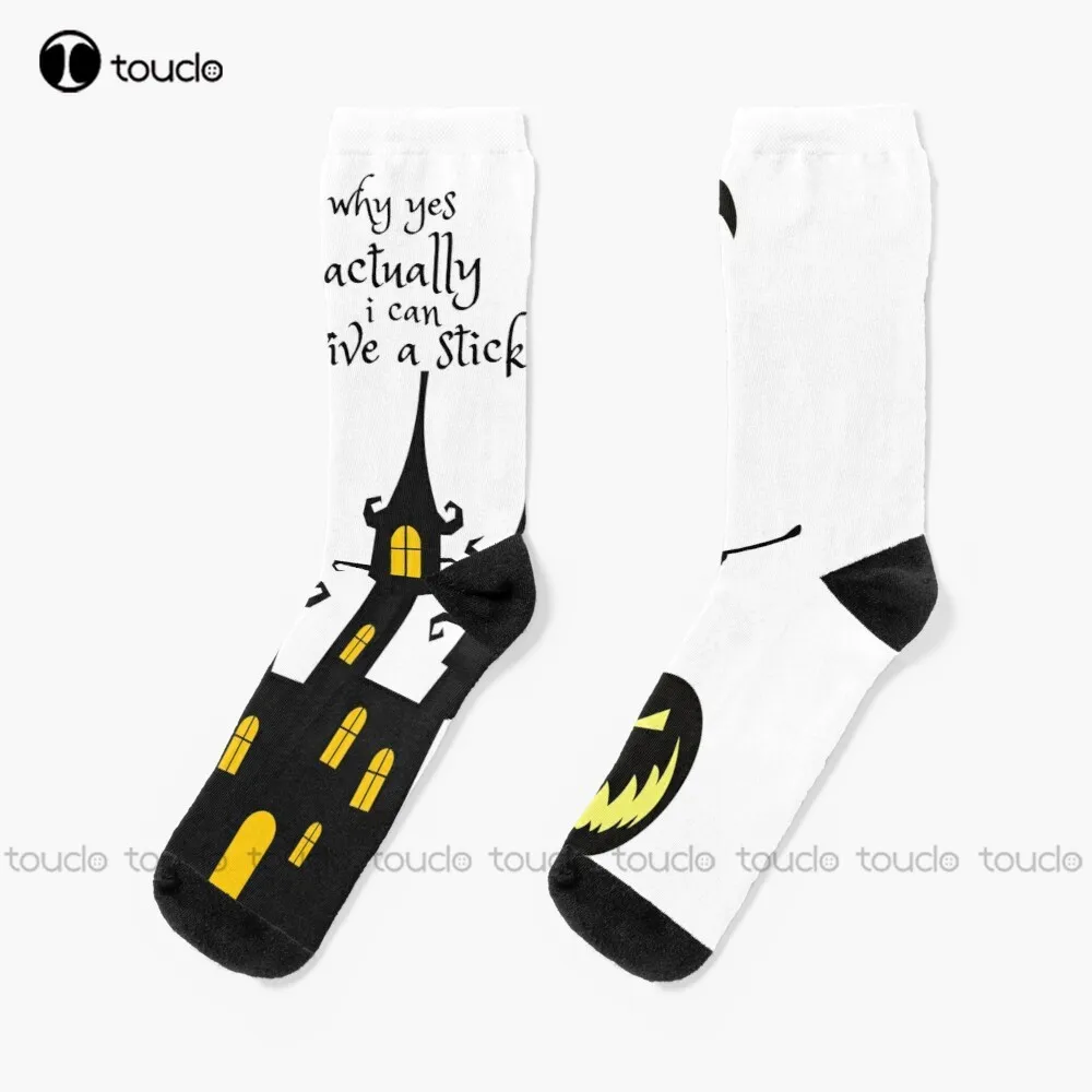 

Почему, да, на самом деле, я могу водить трость, Искусственное искусство, персонализированные носки унисекс для взрослых, Хэллоуин