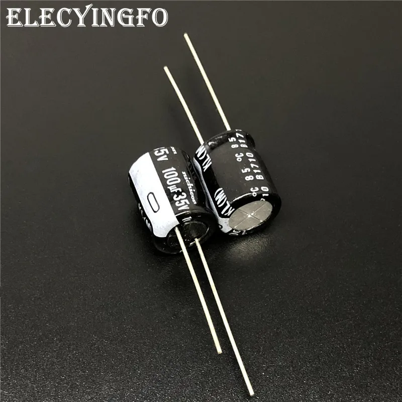 

10pcs/100pcs 100uF 35V NICHICON KL 10x12.5mm 35V100uF Low Leakage Current Aluminum Electrolytic Capacitor