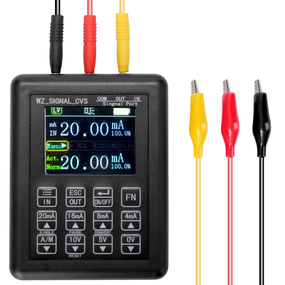 

Adjustable Current Voltage Analog Simulator 0-10V 4-20mA Signal Generator Sources transmitter calibrator LCD Signal Generator