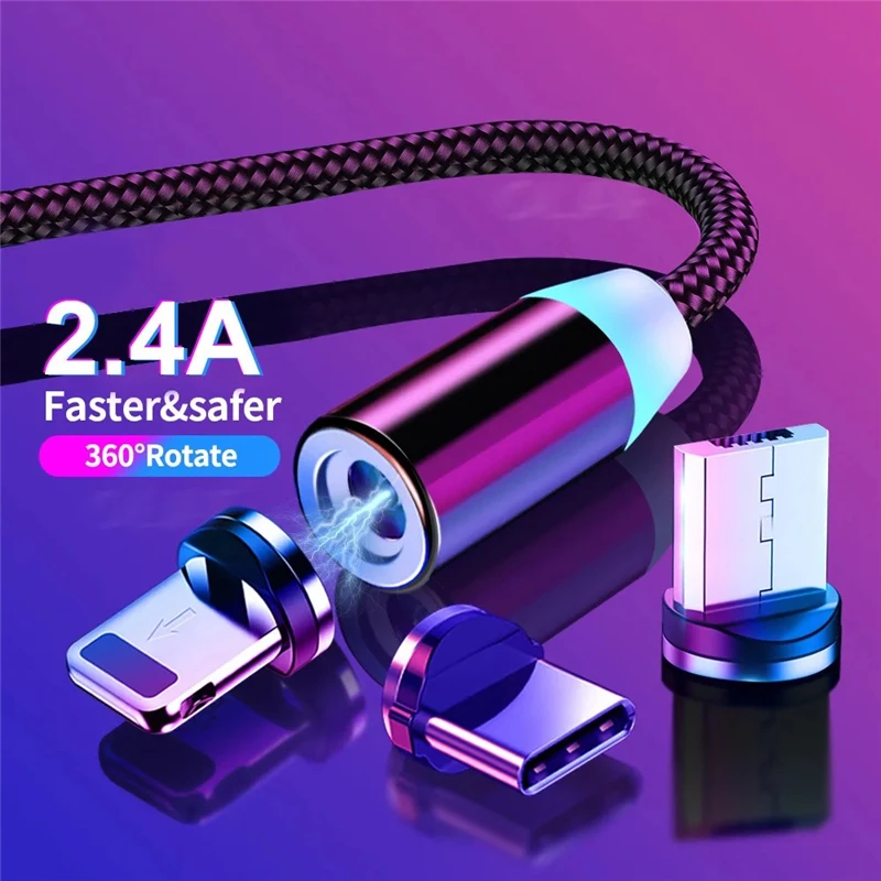 Фото Магнитный USB кабель 1 м 2 Micro Type C провод для быстрой зарядки iPhone 12 11 Pro Max XS 6 7 8 Xiaomi Redmi Магнитный USB кабель 1 м 2 Micro Type C провод для быстрой зарядки iPhone 12 11 Pro Max XS 6 7 8 Xiaomi Redmi
