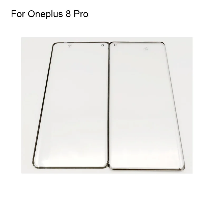 

High quality For Oneplus 8 Pro Front Outer Glass Lens Touch Screen Outer Glass without Flex cable For One plus 8 Pro 1+ 8Pro
