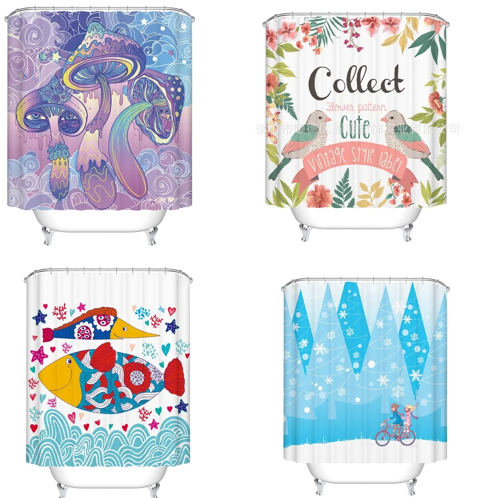 

Beautiful pattern shower curtain designer shower curtain bathroom curtain set shower curtain waterproof shower curtains curtain