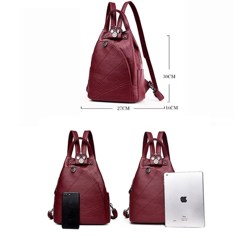 Новинка 2019 женский кожаный рюкзак многофункциональный трансформер Женский