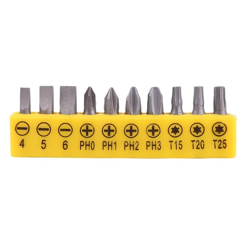 

Hex Socket Wrench 1/4Inch L Shaped Socket Wrench Set with 10Pcs Various Angled Screwdriver Bits Hand Tool Kit