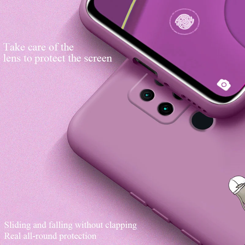 

Personality Girl Case For Xiaomi Redmi 9 9A Note 9 9T 8 7 Pro K40 K30 K20 Liquid Silicone Cover