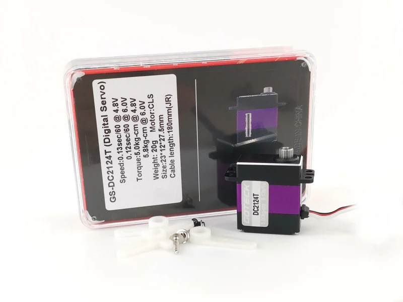Цифровой серводвигатель Goteck DC2124T без сердечника металлическая Шестерня