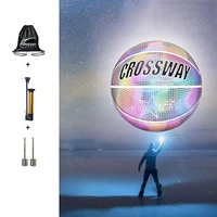luminous basketball sports synthetic court personalized cement floor holographic basketball birthday present glowing basketball