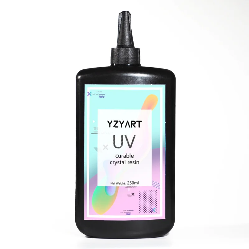 YZY ART UV Смола твердого типа ультрафиолет полимеризация Смола солнечное лечение Активированный солнечный свет Kawaii Ремесла прозрачный(тонкий тип - Цвет: 250g