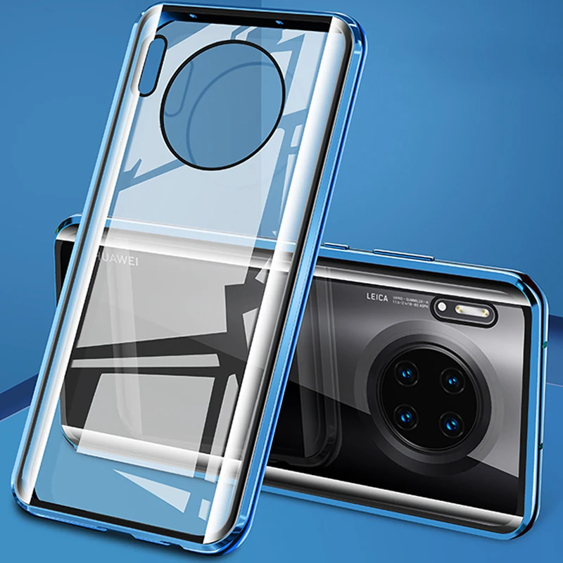 Полностью Магнитный чехол для телефона Huawei Mate 30 Pro 20X5G P30 P20 металлический