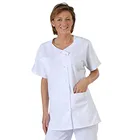 Новая стильная рабочая одежда унисекс, белая куртка для медсестер, Рабочая Рубашка хорошего качества