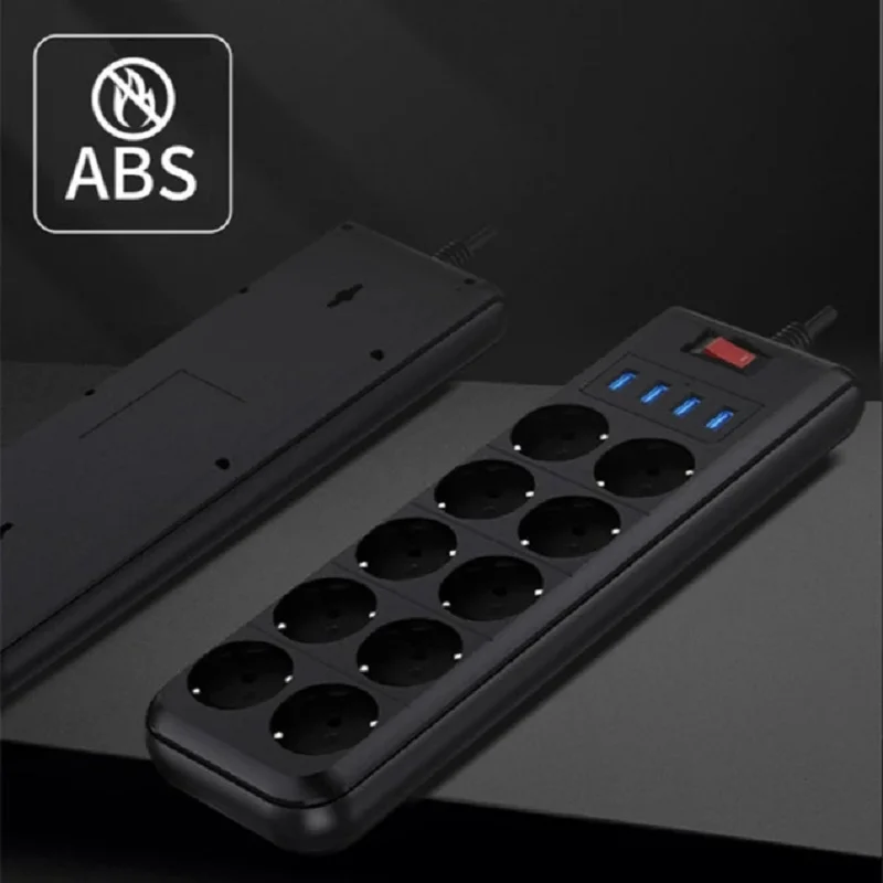 Блок питания штепсельная вилка ЕС 10 выходов 4 USB порта 2 0 м кабель Электрический