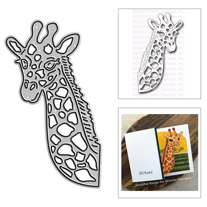 

Новинка DIY милый жираф 2021 без штампов рельефное тиснение и набор металлических режущих штампов для скрапбукинга изготовления открыток укра...