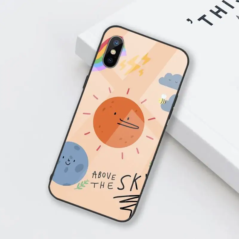 

positively Sunshine Rainbow Phone Case Tempered glass For iphone 6 6S 7 8 plus X XS XR 11 12 mini PRO MAX