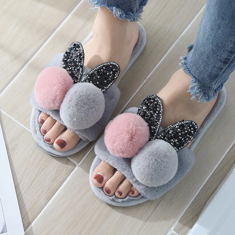 Женские зимние тапочки Домашняя обувь женская Тапочки мягкие с маленькими