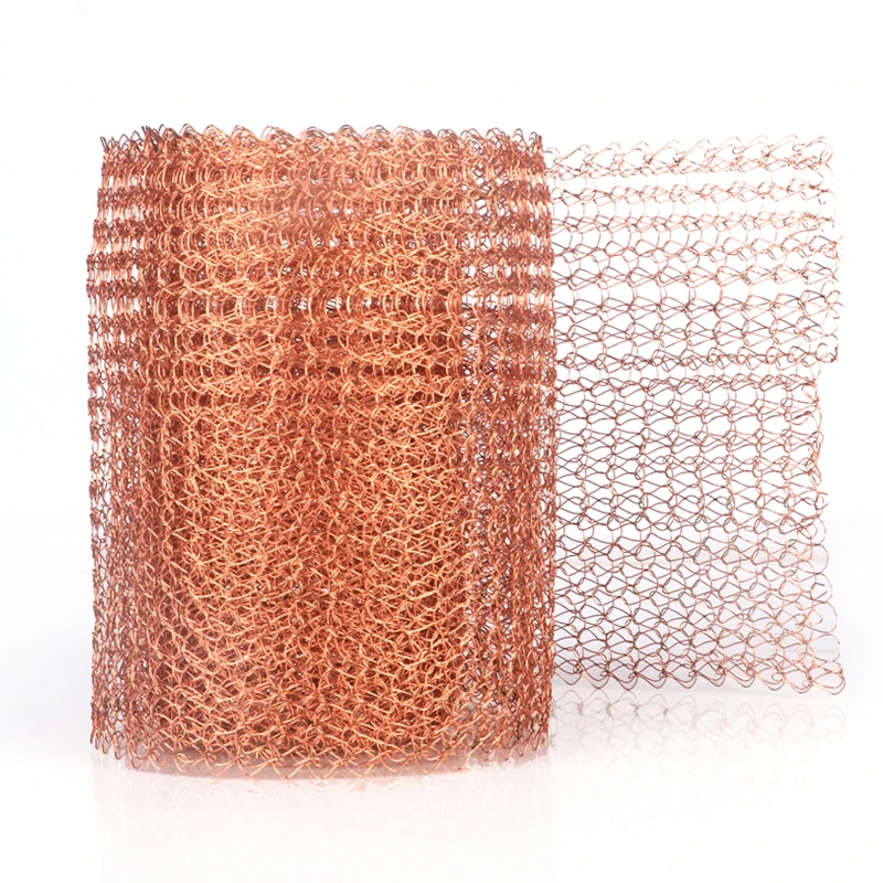 Фильтрующая сетка медная для дистилляции гофрированная шириной 100 мм рефлюкса