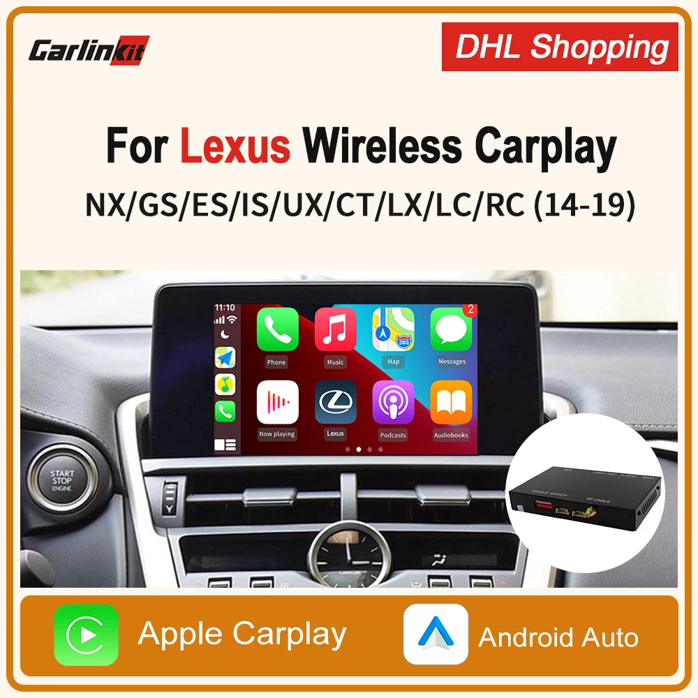CarlinKit Декодер Беспроводной Carplay/Android авто для Lexus NX ES US IS CT RX GS LS LX LC RC поддержка