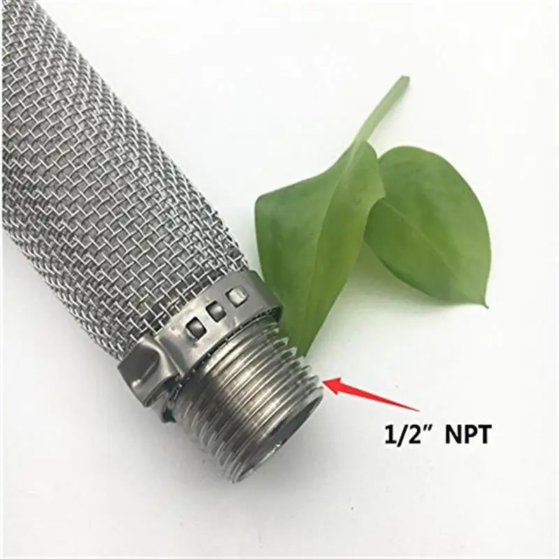 Базука из нержавеющей стали 12 дюймов 30 см экран 1/2 дюйма NPT для чайника Домашнего