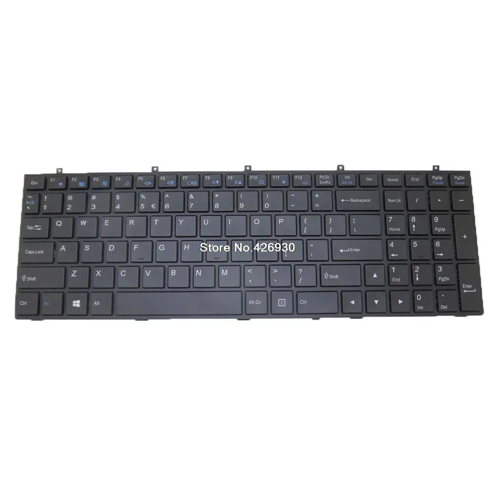 Клавиатура для ноутбука Sager NP3670 NP3673, английская, английская, черная, с подсветкой и рамкой, Новинка
