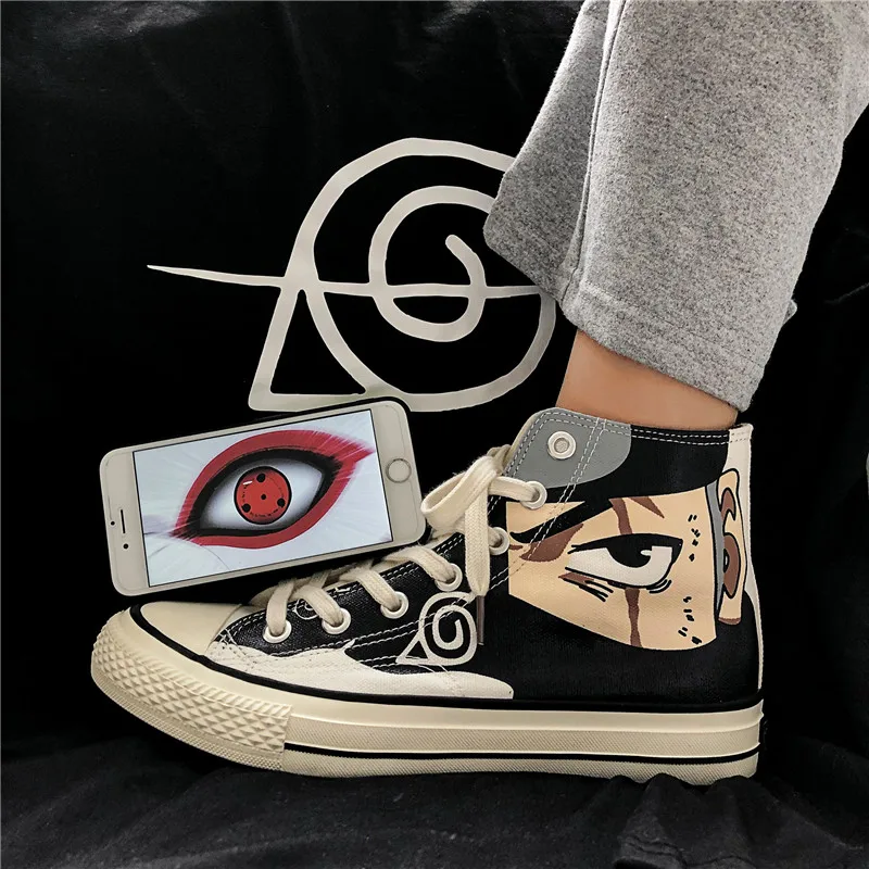 

Anime Canvas Children's Shoes Boys And Girls Hip-hop Shoes Fashion Clumsy Sneakers Travel Men's Hiking Shoes Gao Bang Sasuke