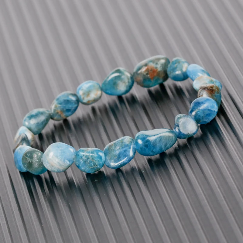 

Fashion jewelry 8x10mm apatite bracelet for attractive amulet for men and women
