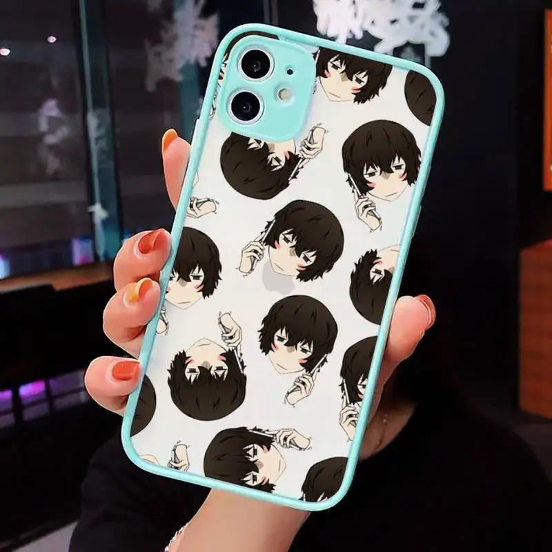 

Bungou stray Dogs anime Phone Case Matte transparent For blue iPhone 12 Mini 11 Pro XR XS Max 7 8 Plus X Back Cover