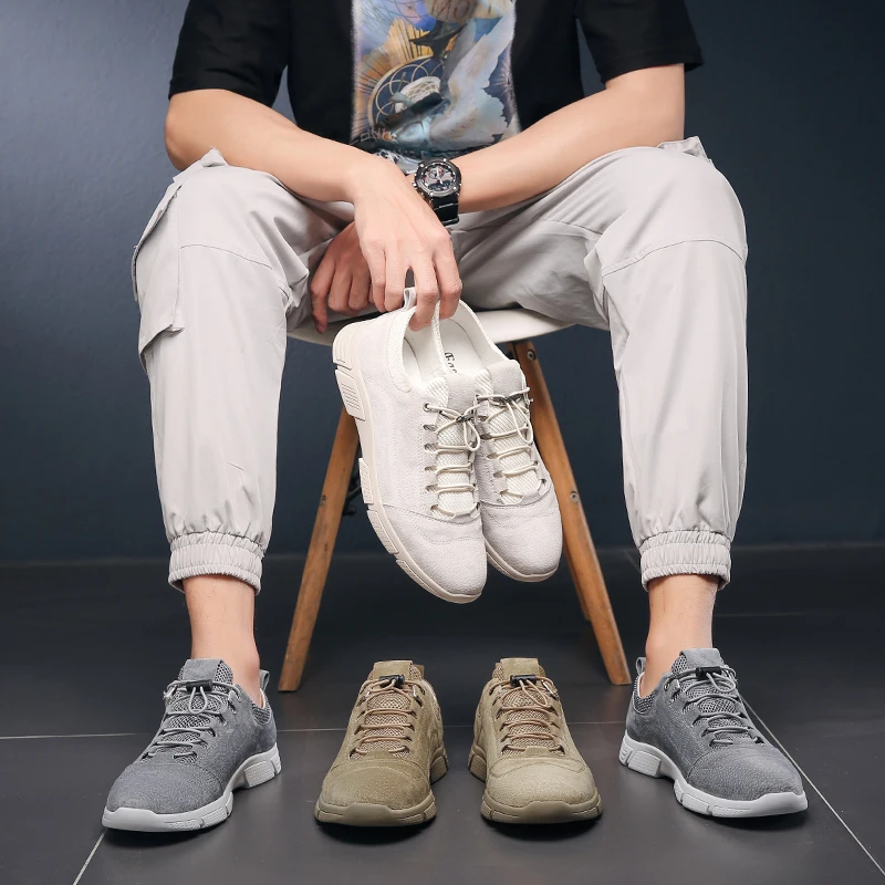 

Four Seasons Trend Youth Leather Casual Shoes, Men Soft Breathable Comfortable Head Pigskin Casual Shoes Sneakers
