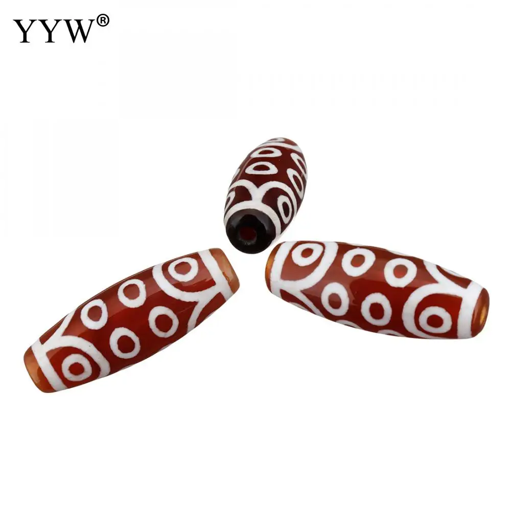 5 шт./лот натуральные тибетские Агаты овальные бусины Dzi восемнадцати глаз 28x10x10 мм