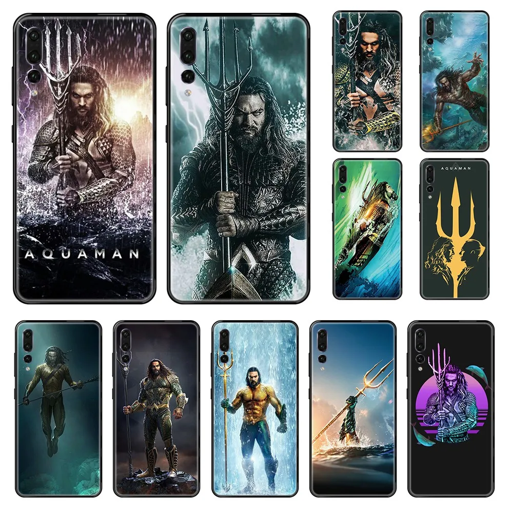 DC Aquaman Jason Momoa арт тренд чехол hoesjes черный для телефона Huawei P 8 10 20 30 Smart Plus 2019 Z Lite Pro 2017