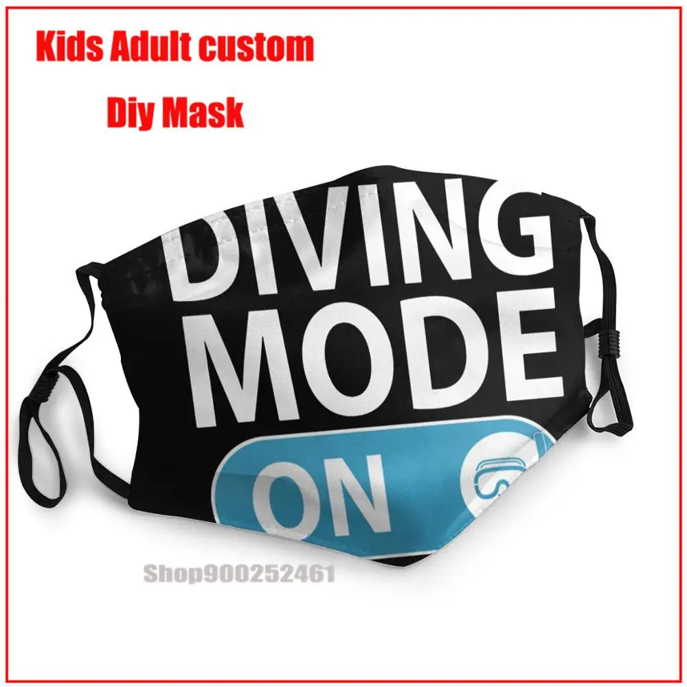 

Модная маска для дайвинга для любителей дайвинга, черная маска для дайвинга «сделай сам», маска для рта was4, многоразовая детская маска для р...
