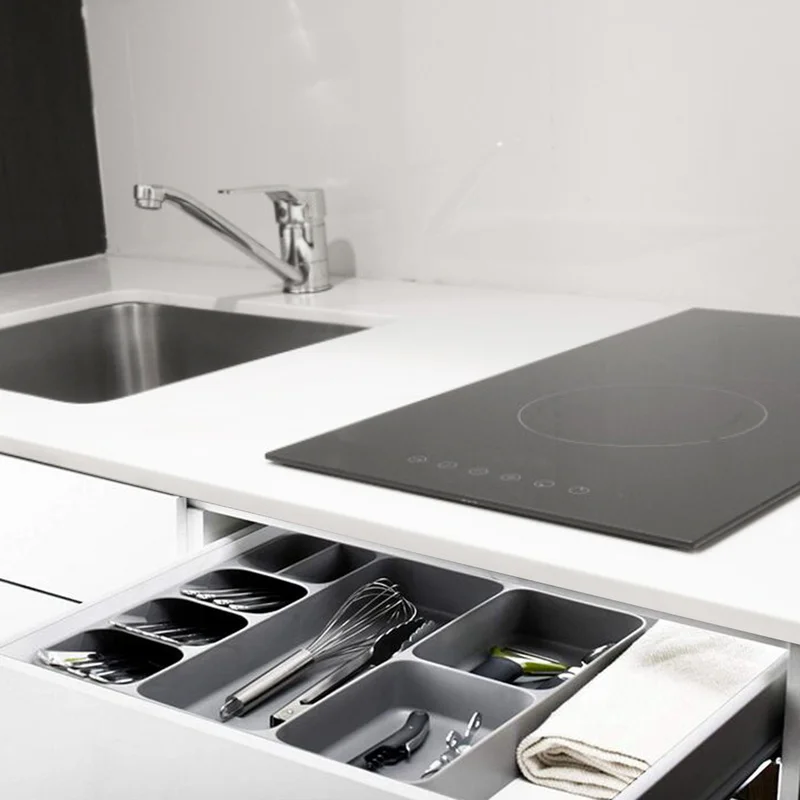Органайзер для ящиков поднос для столовых приборов для кухонной утвари ящик для хранения пластмассовые лотки декоративный поднос кухонные инструменты