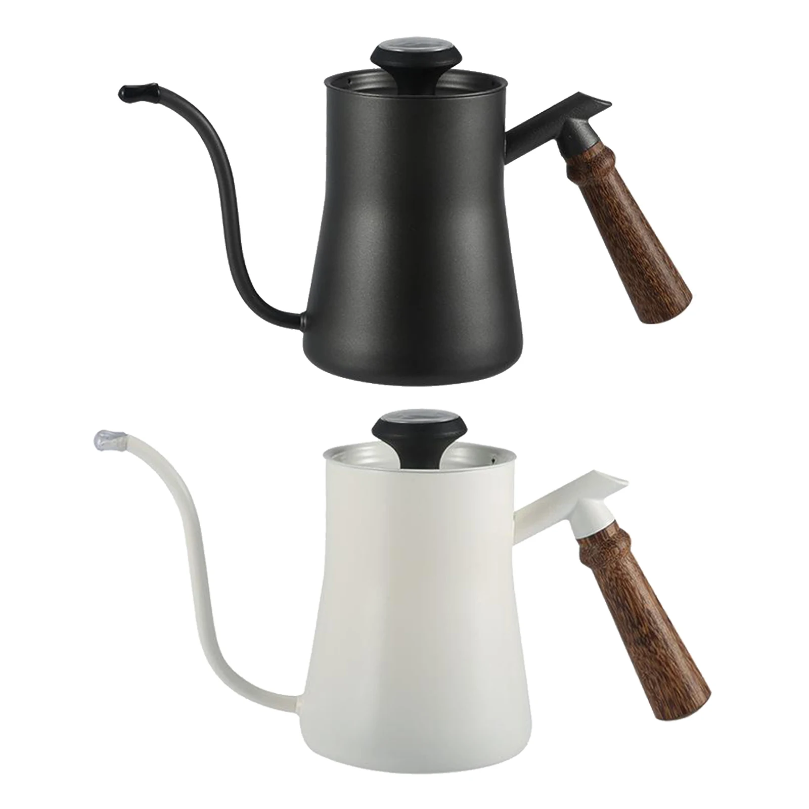 

650ml Gooseneck Kettle Stainless Steel Tea Spout with Thermometer Control the Temperature, for Barista Home, Coffee Drip Pot