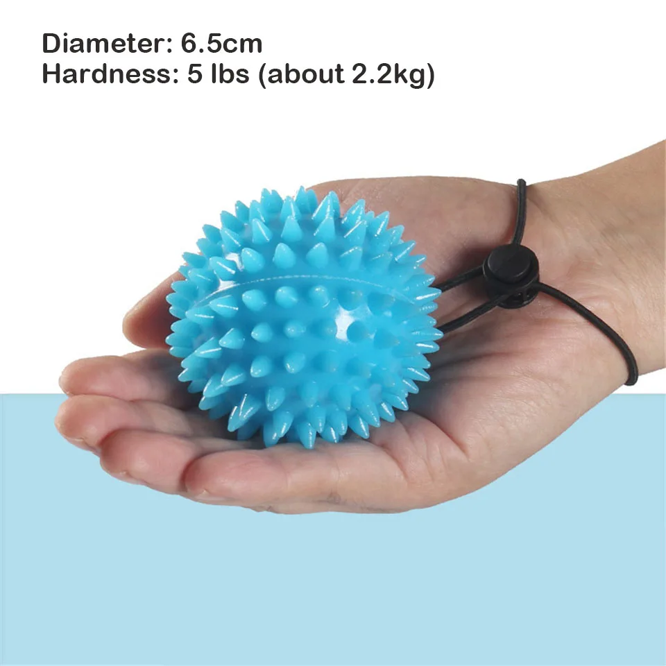 Тренировочный реабилитационный мяч с ручкой ремешком на запястье для дома и