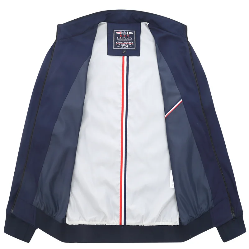 

2020 Fashion Spring Hot Shark Brand Solid Business Casual Zipper Male Outwear Autumn Thin Long Sleeve Cotton Coat Men's Jackets