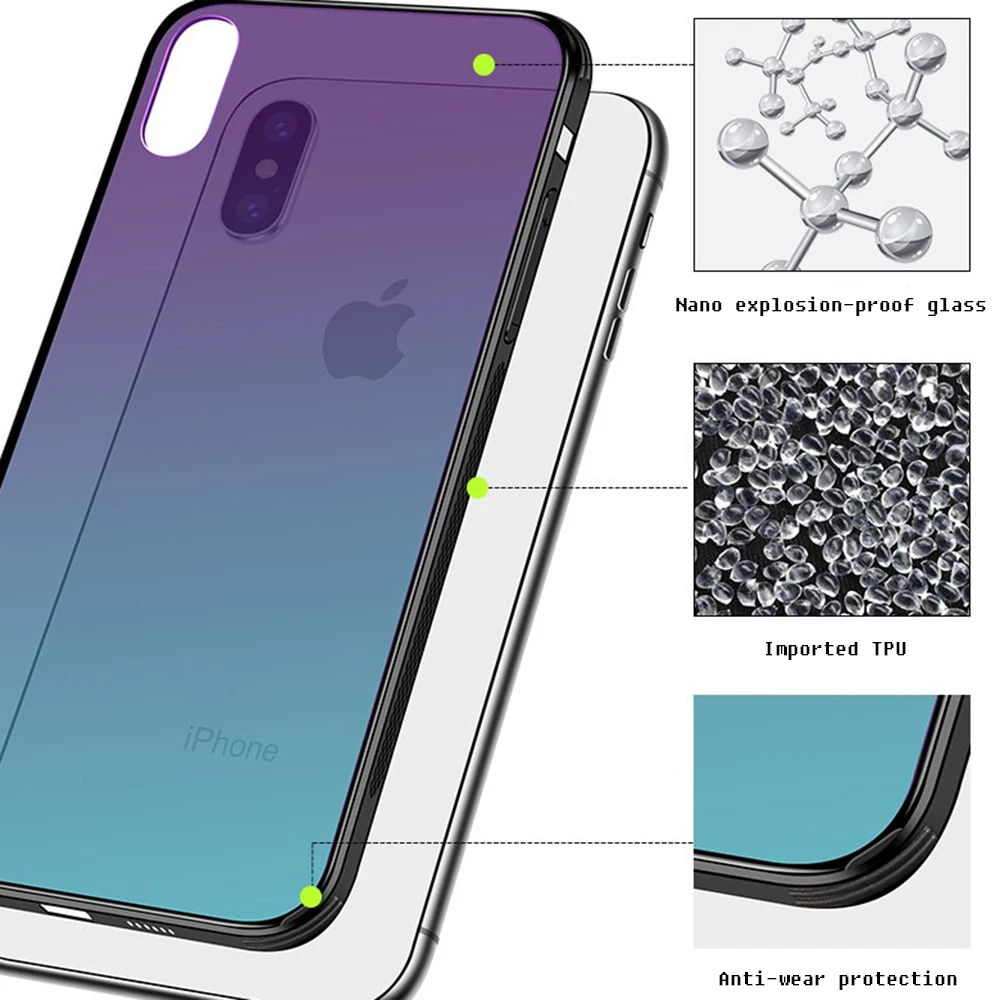 Роскошный противоударный силиконовый чехол для iPhone11 мобильный телефон Aurora