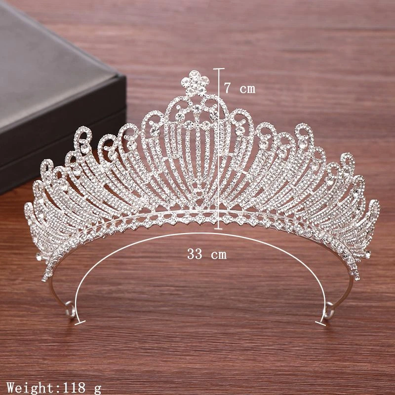 

Wedding Hair Accessories Rhinestone Bridal Tiaras And Crowns Hair Jewelry Wedding Crown Tiara Diadem Prom Bridal Hair Ornaments