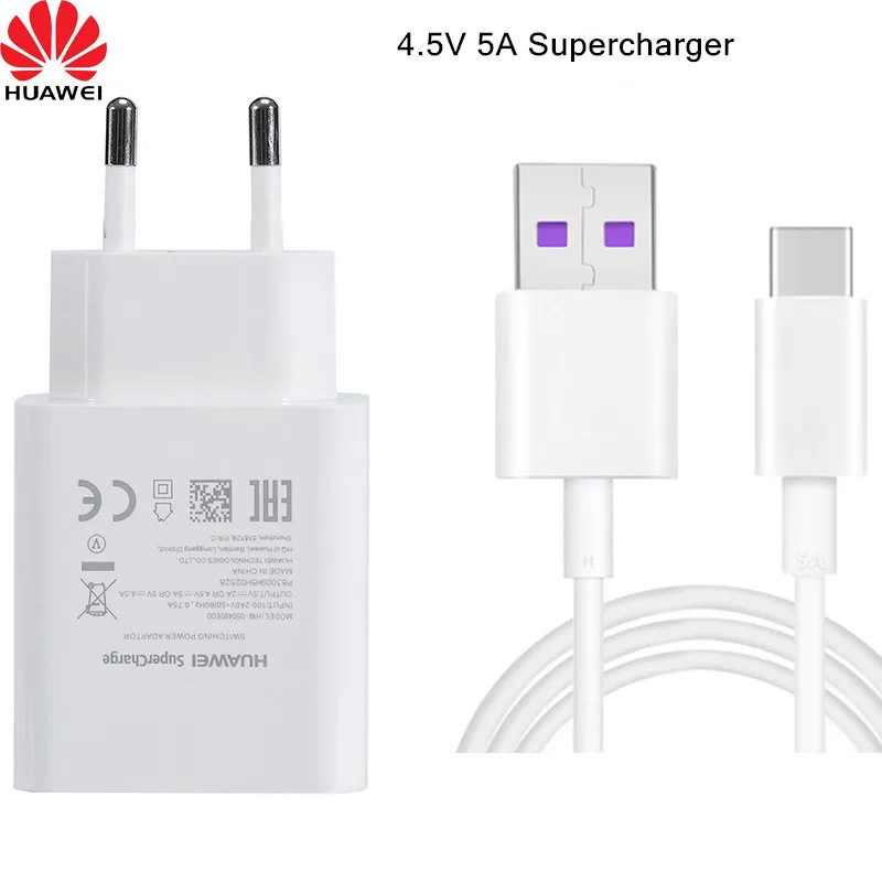 

Оригинальное суперзарядное устройство HUAWEI, USB-адаптер, 5 А, кабель Type-C для P9, P10 Plus, P20, P30, Mate 9, 10 Pro, Mate 20, Honor V10, 10, 20
