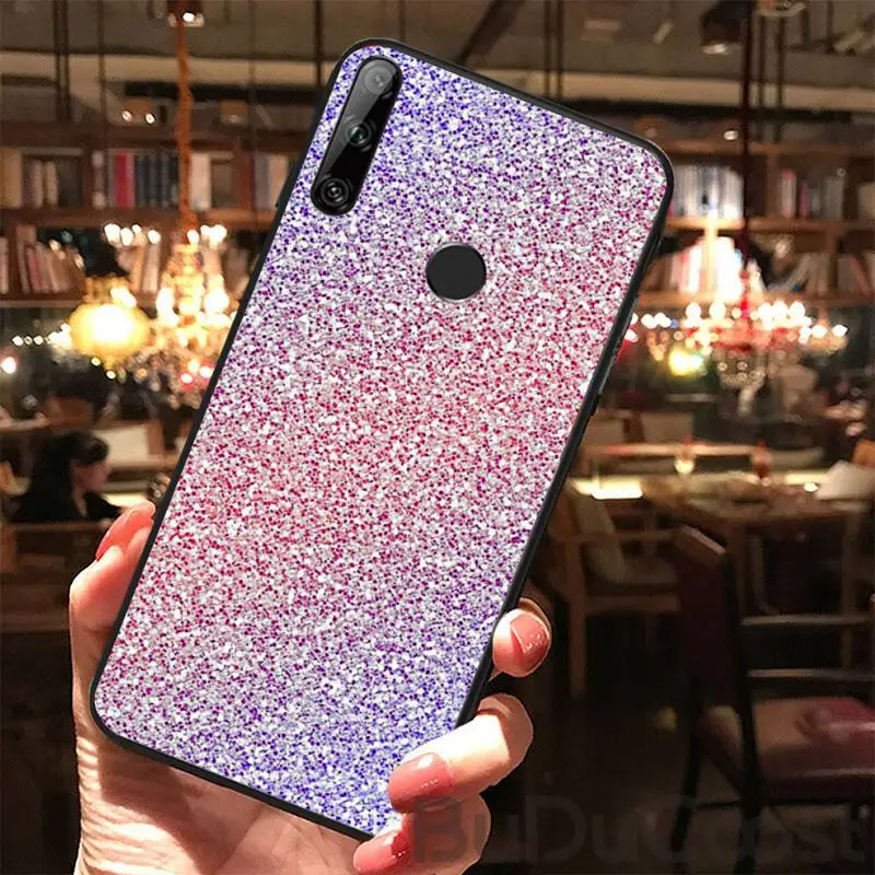 Обычный блестящий черный чехол для телефона Huawei Y5 II Y6 Y7Prime Y9 2018 2019 | Мобильные