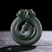 top jewelry natural qing jade pure hand carved pendant accessories neck decorative crafts exquisite necklace quality gifts