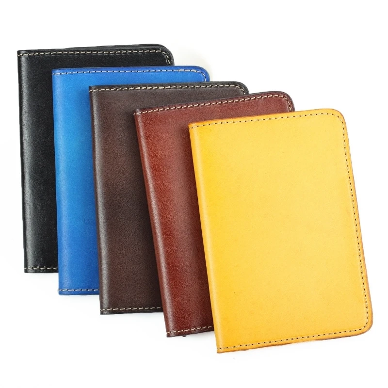 Обложка для паспорта ручной работы винтажный растительного дубления зажим