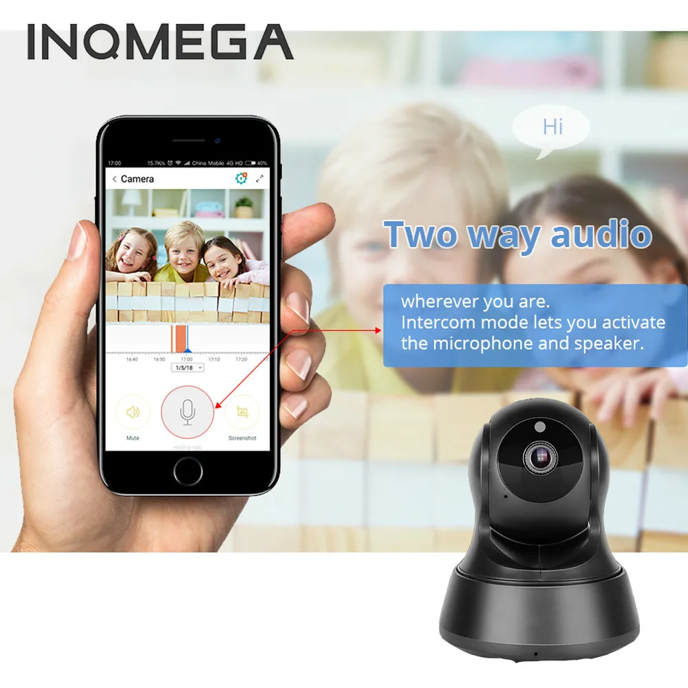 IP-камера INQMEGA Беспроводная для домашних животных 1080P Wi-Fi 720P | Безопасность и защита