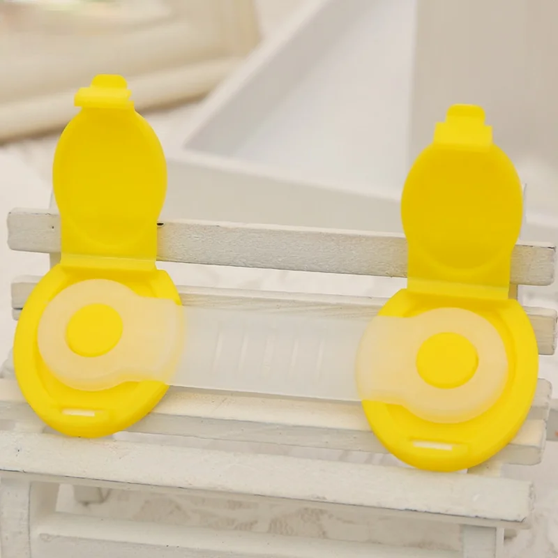 Cerradura de seguridad para beb&eacute; y ni&ntilde;o peque&ntilde;o, caj&oacute;n de refrigerador de protecci&oacute;n, productos para el cuidado del beb&eacute;, 10cm, 5 unids/lote-2