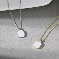 square fritillaria necklace simple temperament pendant clavicle necklace