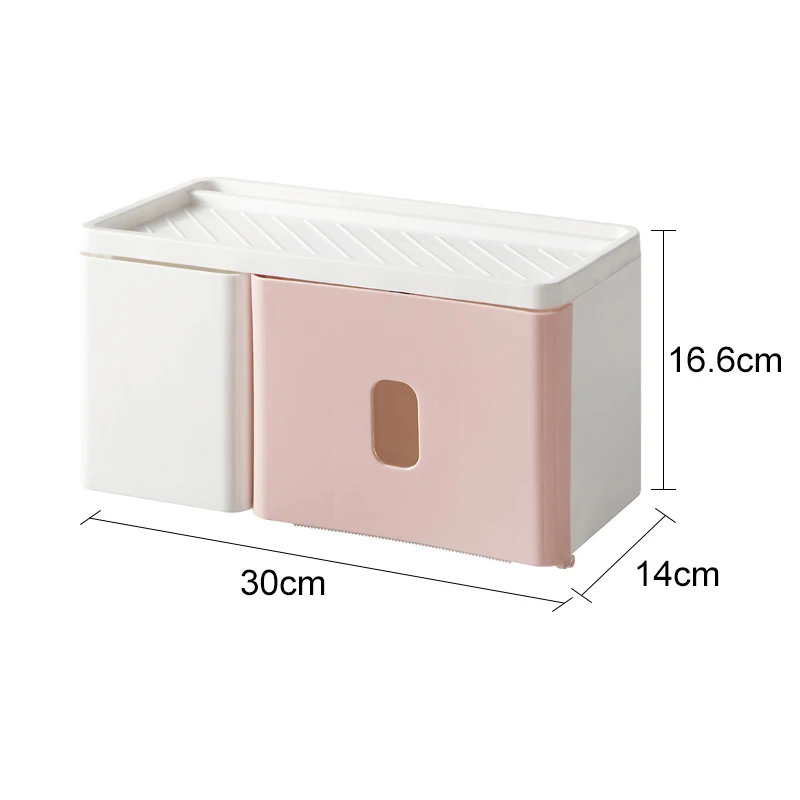

Plastic Wall Mounted Bathroom Toilet Paper Towel Holders Tissue Storage Box Dispenser With Drawer Phone Bracket Kitchen Decor