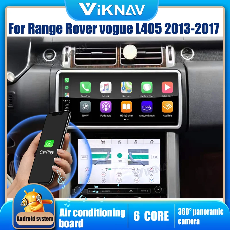

Автомобильный радиоприемник на Android с экраном 12,3 дюйма для Range Rover vogue L405 2013-2017, GPS-навигатор, плеер, сенсорный экран, carplay, стерео