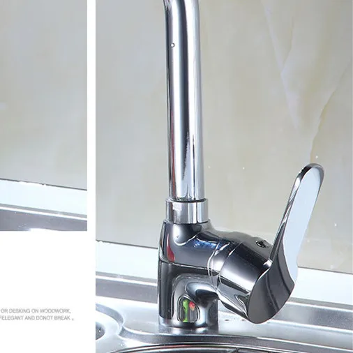 Хромированный кухонный смеситель senduk кран для горячей и холодной воды