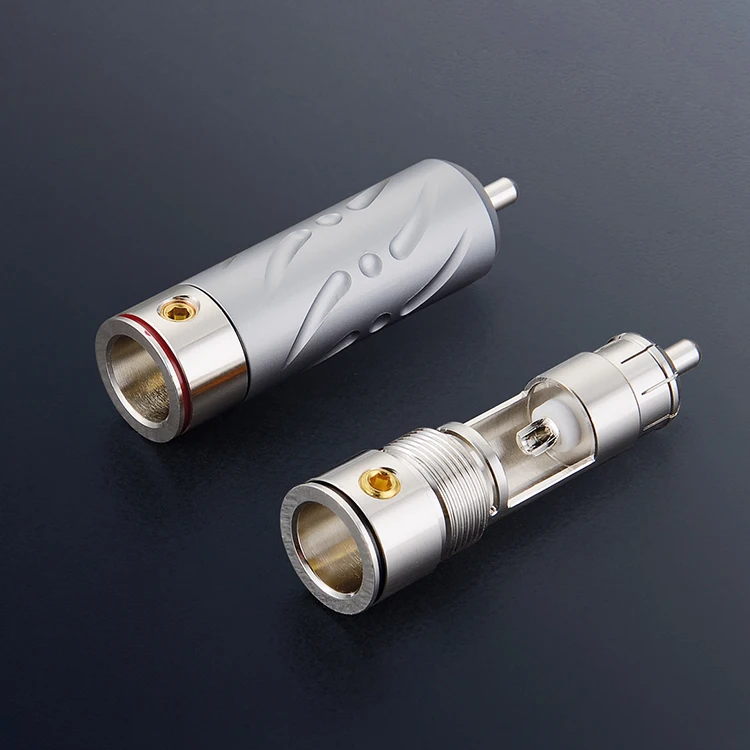 Высококачественный разъем RCA из красной меди с родиевым покрытием Виборг 4 шт. -
