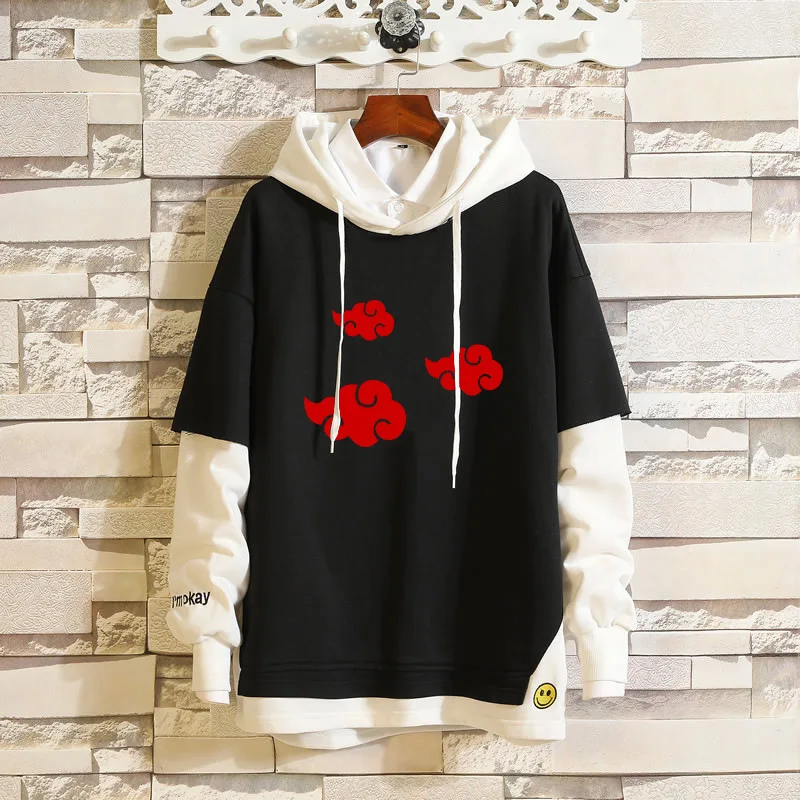 Narutoo Kakashi Sweater Hoodie Sportswear Sweatshirts Top Fake Two Piece Women Men Cosplay Costumes |