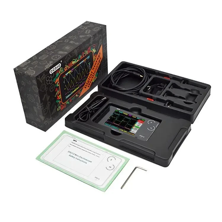 

MINI DS212 Digital Storage Oscilloscope Portable Nano Handheld Bandwidth 1MHz Sampling Rate 10MSa/s Thumb Wheel