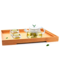 1x 4in1 mini heat resisting glass kung fu coffee tea set 260ml tea pot with infuser2double wall cupbamboo tea tray