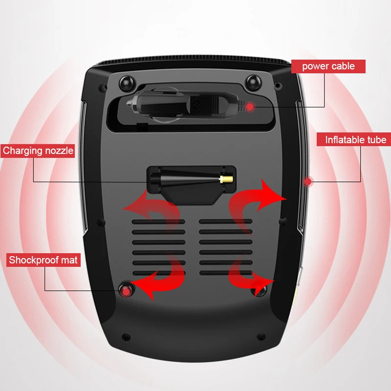 Car Air Compressor 12V Pointer/Digital Display Electric Pump Motorcycle Tire Pressure Tool car accessries | Автомобили и